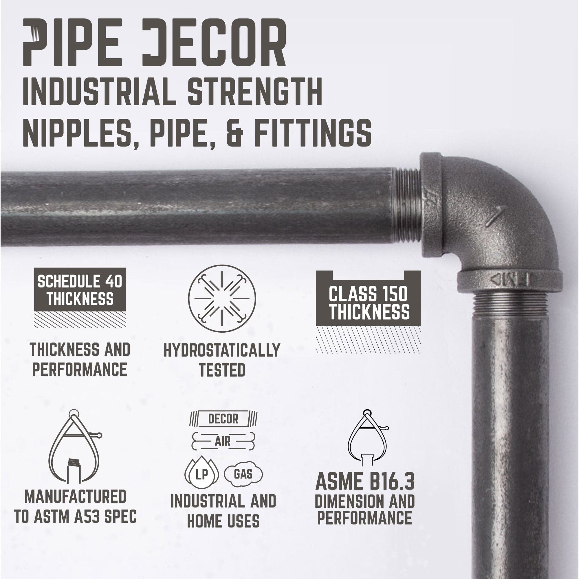 2 -Tier Wall Mounted Shelf By PIPE DECOR