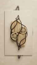 Artisanal Iron And Loofah Wall Hanging