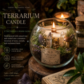 Taureanlace Iron Terrarium Candle — hand-poured natural wax with real crystals, moss, and botanicals. Earthy. Enchanted. Yours.