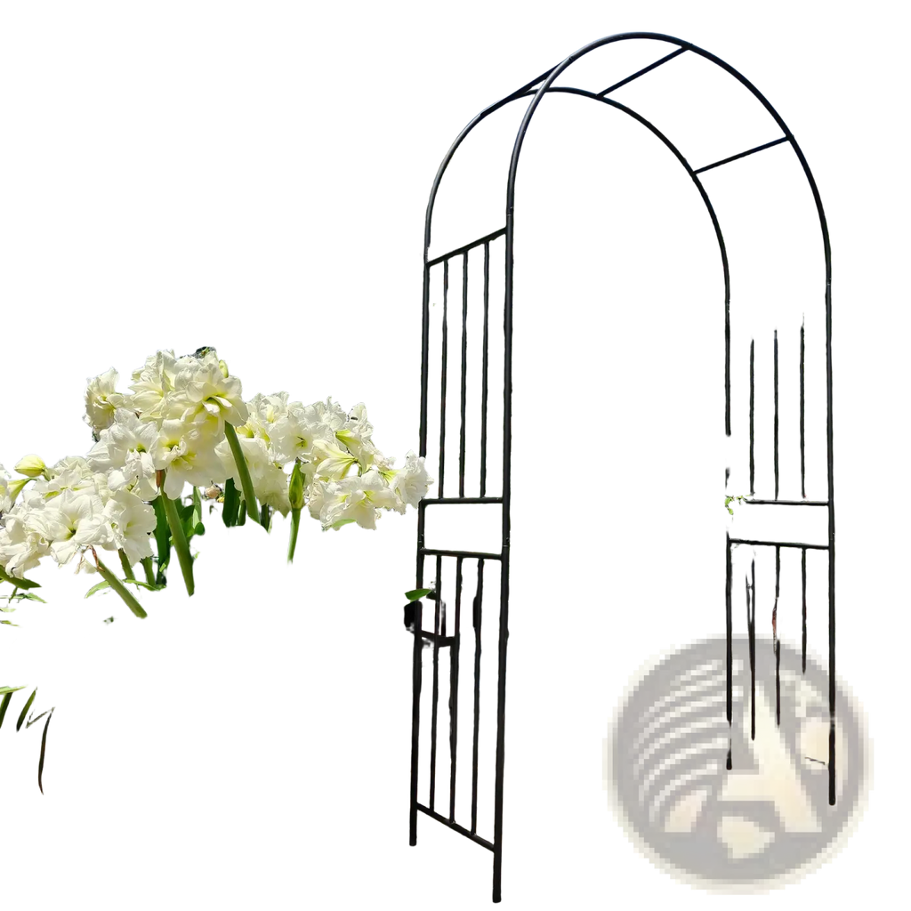 Metal Garden Arch Black Wrought Iron Rose Arbor