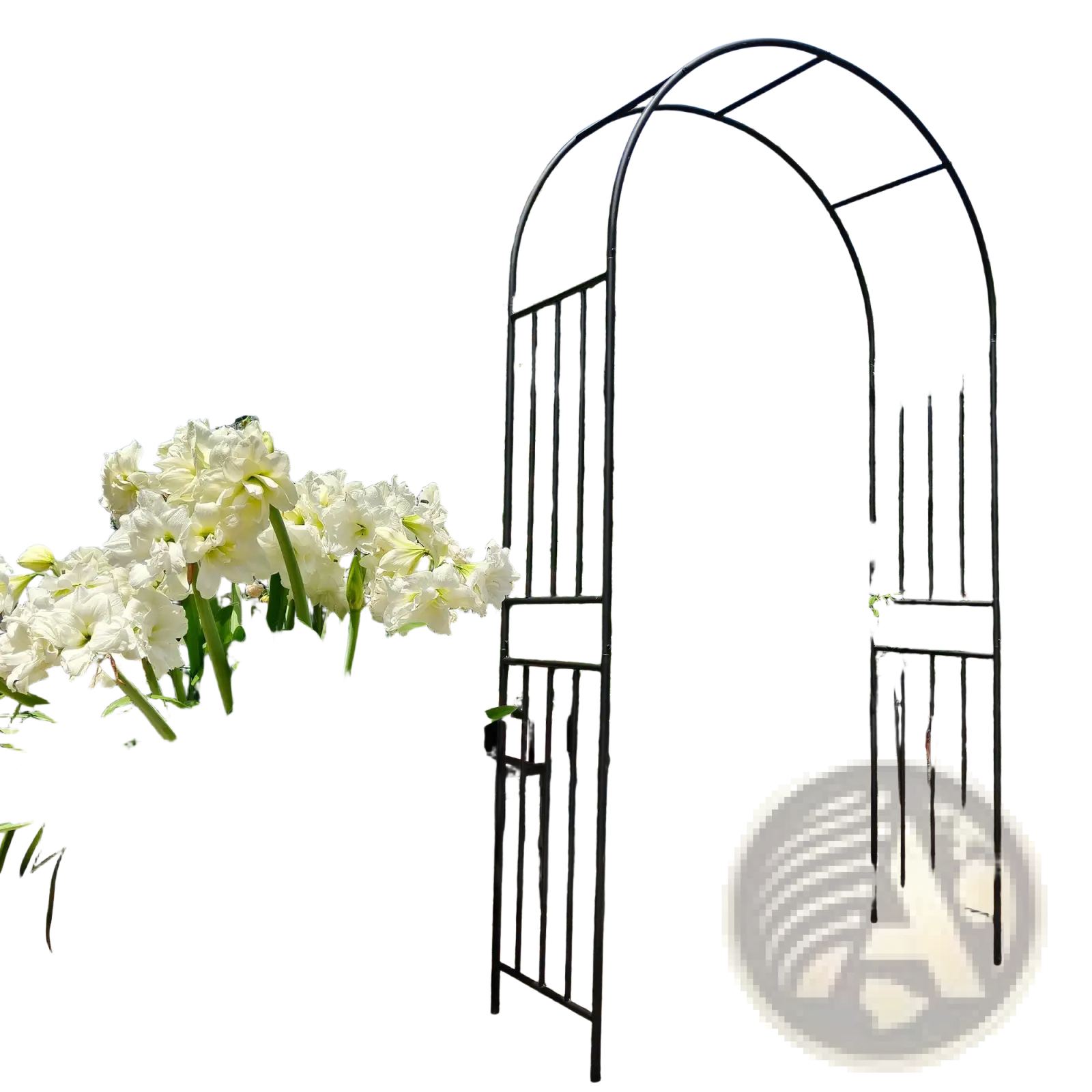 Metal Garden Arch Black Wrought Iron Rose Arbor