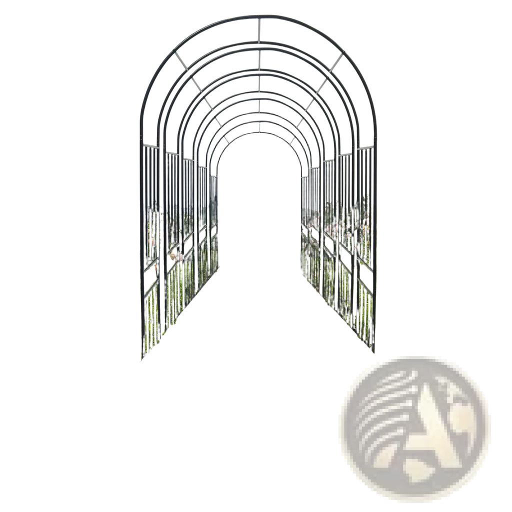 Metal Garden Arch Black Wrought Iron Rose Arbor