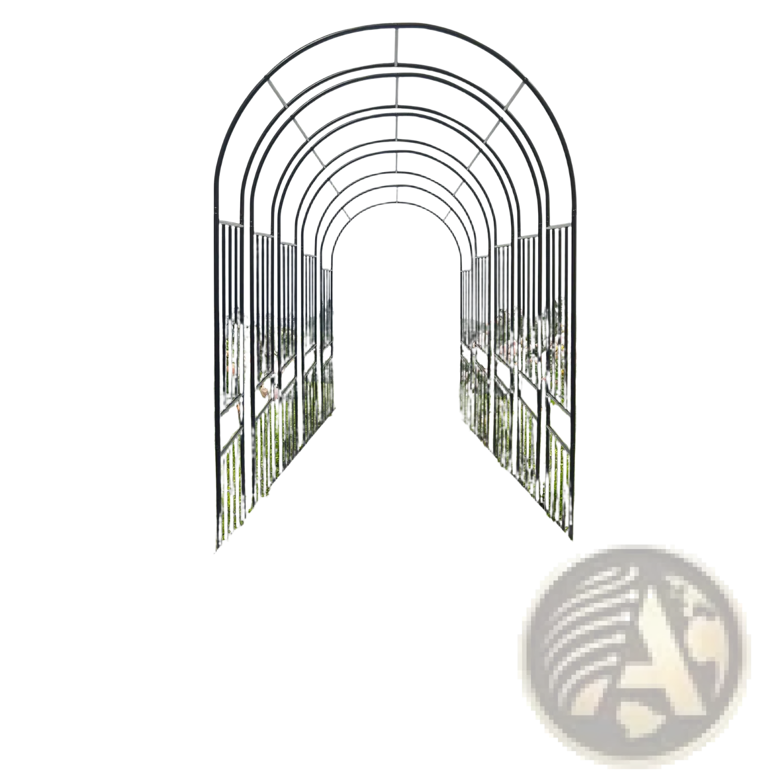 Metal Garden Arch Black Wrought Iron Rose Arbor