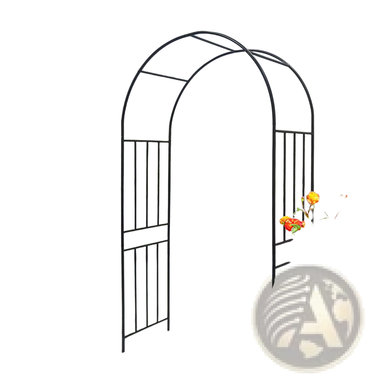 Metal Garden Arch Black Wrought Iron Rose Arbor