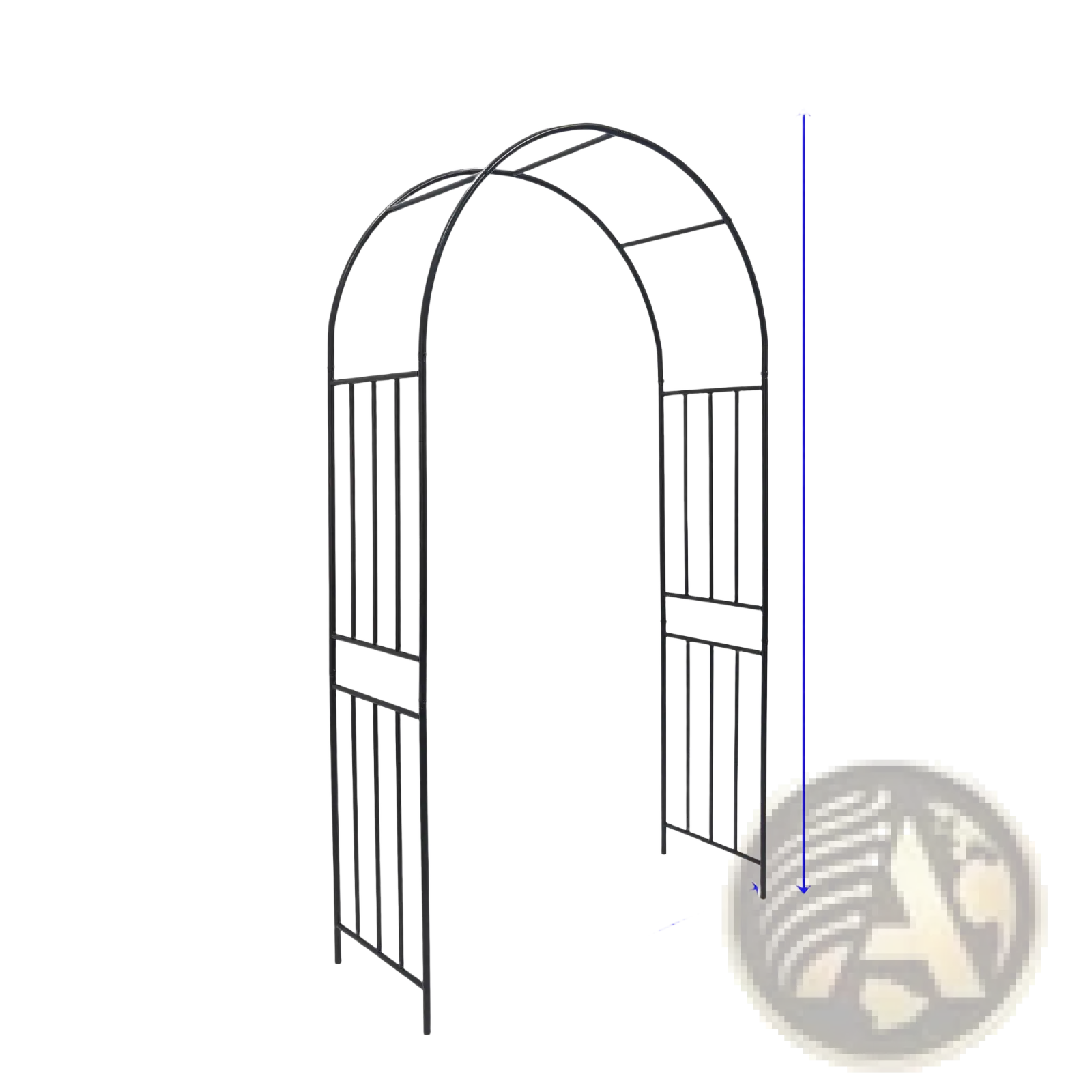 Metal Garden Arch Black Wrought Iron Rose Arbor