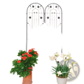 Metal Garden Trellis 2 Pack Arched Rose Flower Support