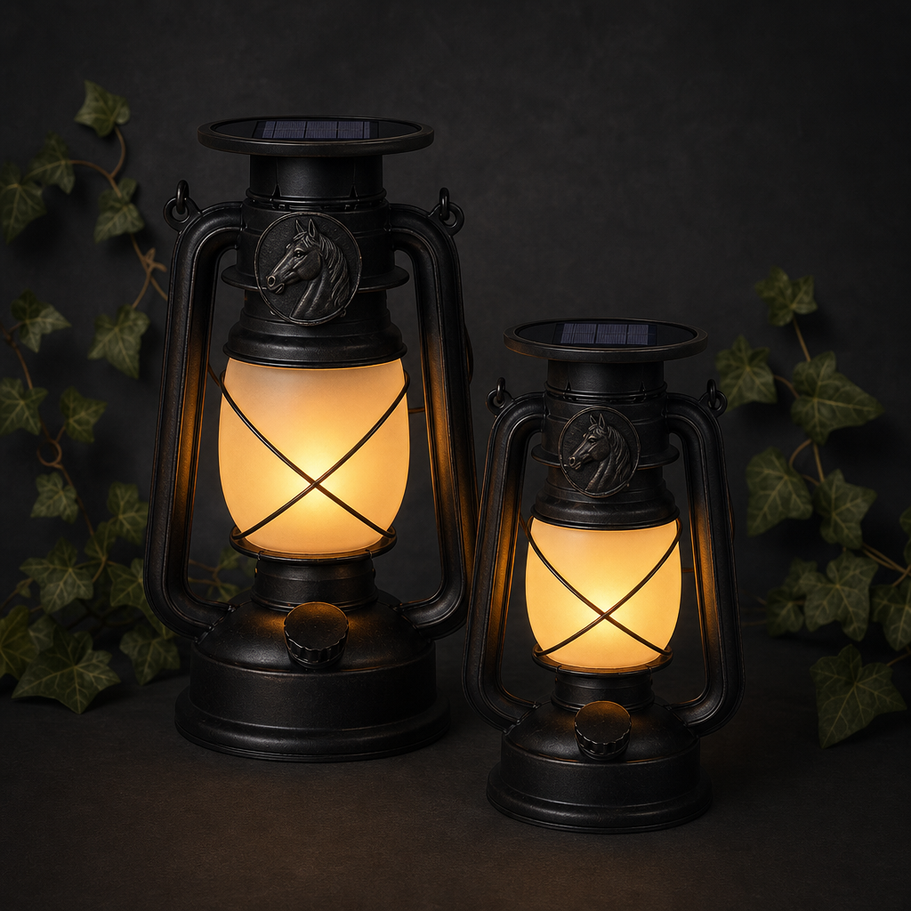Solar Vintage Horse Lantern (2PCS)
